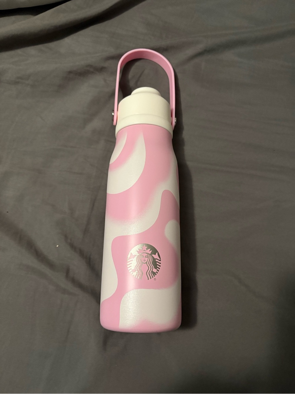 NWT Starbucks 2026 Pink Drink Swirl Stainless Steel Water Bottle With Handle